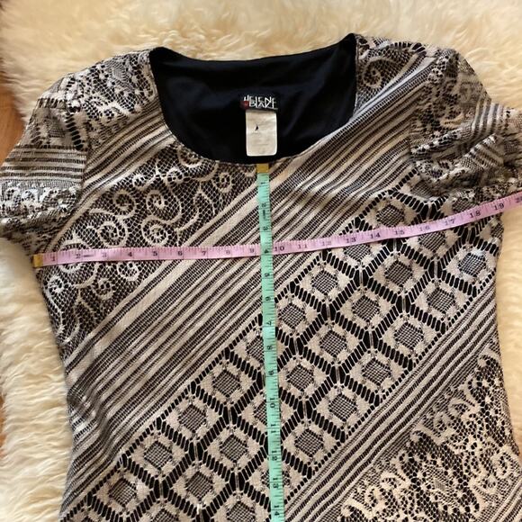 Helene Blake Vintage Art Deco Flapper Lace Fringe Midi Dress EUC Sz 12P 80’s - Picture 9 of 11